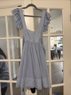 Love okie boutique Light Blue Ruffled Strap Sundress